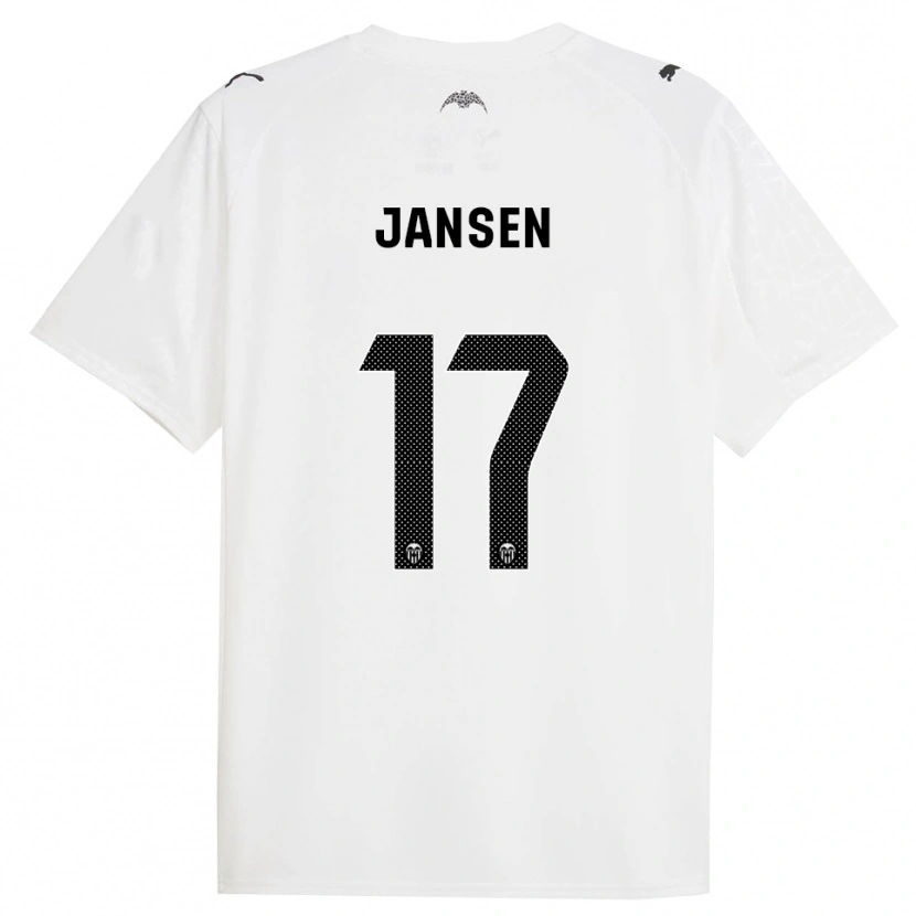Danxen Mann Ellen Jansen #17 Hvit Svart Hjemmetrøye Drakt Trøye 2025/26 Skjorter T-Skjorte