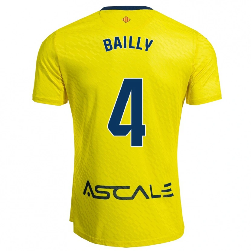 Danxen Mann Eric Bailly #4 Gul Marineblå Hjemmetrøye Drakt Trøye 2025/26 Skjorter T-Skjorte