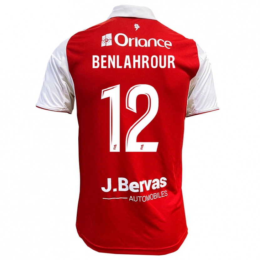 Danxen Mann Ilyes Benlahrour #12 Rød Hvit Hjemmetrøye Drakt Trøye 2025/26 Skjorter T-Skjorte
