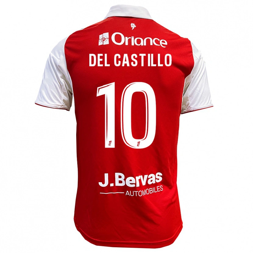 Danxen Mann Romain Del Castillo #10 Rød Hvit Hjemmetrøye Drakt Trøye 2025/26 Skjorter T-Skjorte