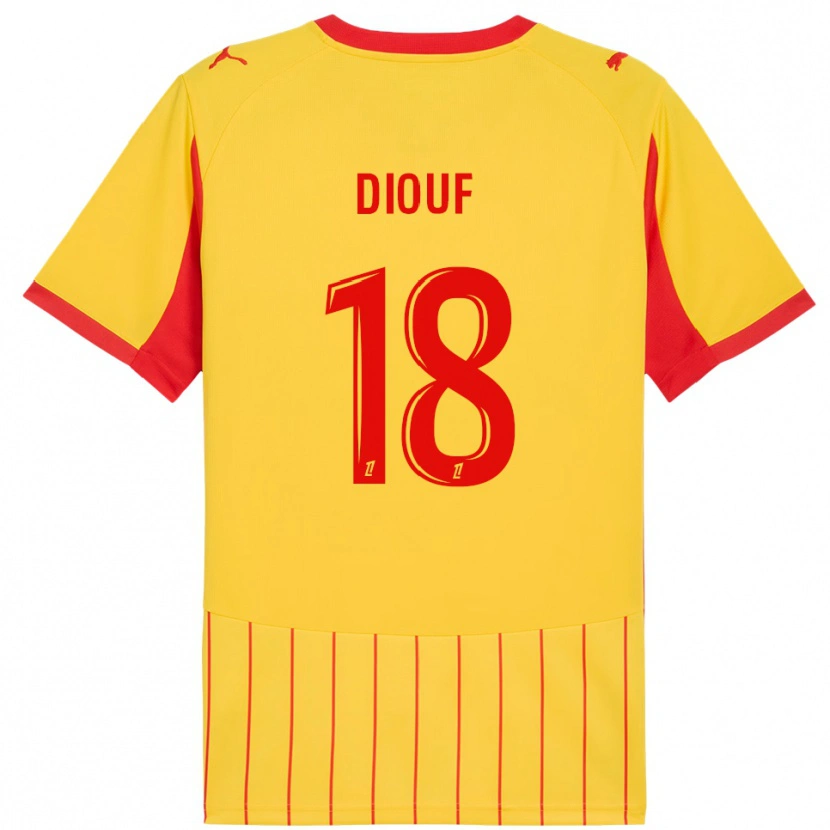 Danxen Mann Andy Diouf #18 Gul Rød Hjemmetrøye Drakt Trøye 2025/26 Skjorter T-Skjorte