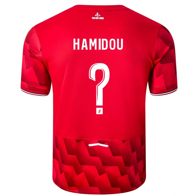 Danxen Mann Jamila Hamidou #0 Rød Hvit Hjemmetrøye Drakt Trøye 2025/26 Skjorter T-Skjorte