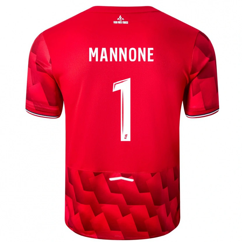 Danxen Mann Vito Mannone #1 Rød Hvit Hjemmetrøye Drakt Trøye 2025/26 Skjorter T-Skjorte