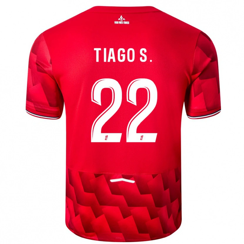 Danxen Mann Tiago Santos #22 Rød Hvit Hjemmetrøye Drakt Trøye 2025/26 Skjorter T-Skjorte