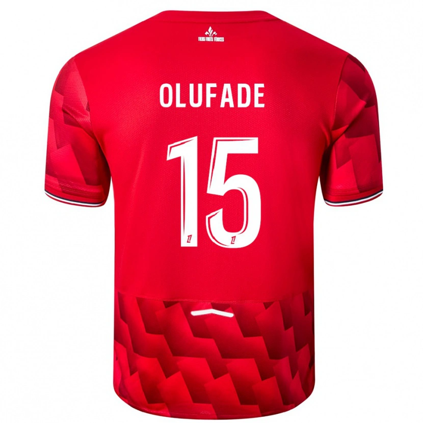 Danxen Mann Kingsley Olufade #15 Rød Hvit Hjemmetrøye Drakt Trøye 2025/26 Skjorter T-Skjorte