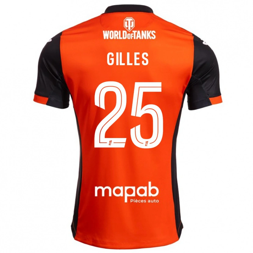 Danxen Mann Elodie Gilles #25 Svart Oransje Hjemmetrøye Drakt Trøye 2025/26 Skjorter T-Skjorte