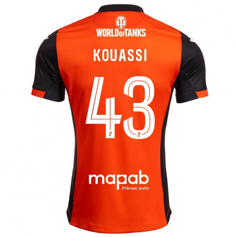 Danxen Mann Arsène Kouassi #43 Svart Oransje Hjemmetrøye Drakt Trøye 2025/26 Skjorter T-Skjorte