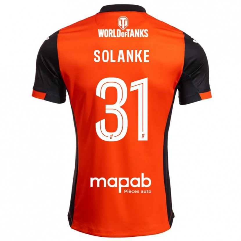 Danxen Mann Ade Solanke #31 Svart Oransje Hjemmetrøye Drakt Trøye 2025/26 Skjorter T-Skjorte