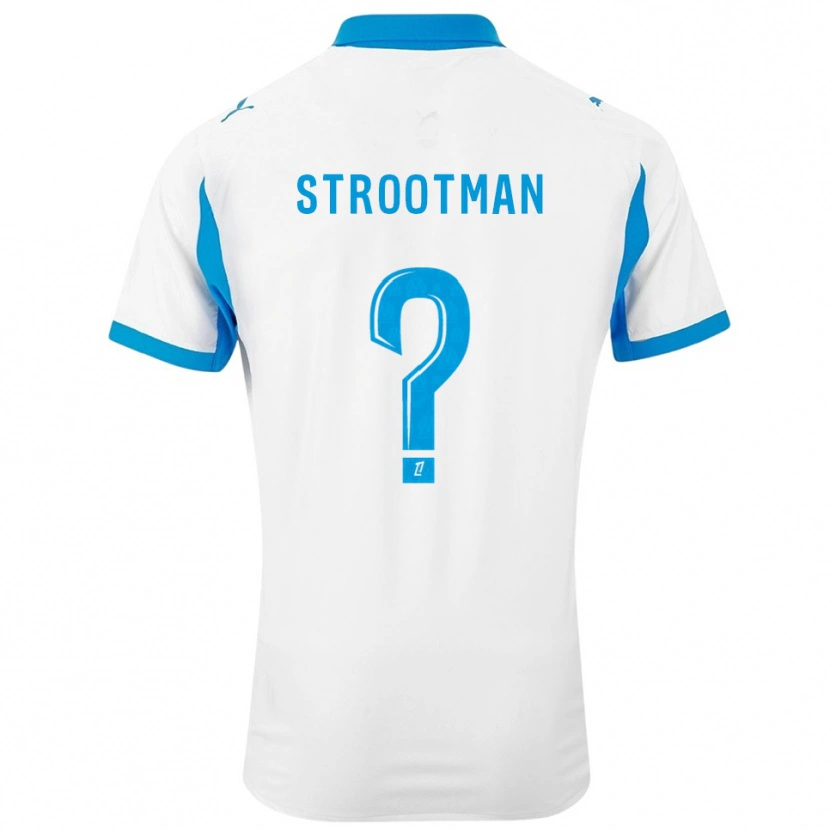Danxen Mann Kevin Strootman #0 Hvit Lyseblå Hjemmetrøye Drakt Trøye 2025/26 Skjorter T-Skjorte