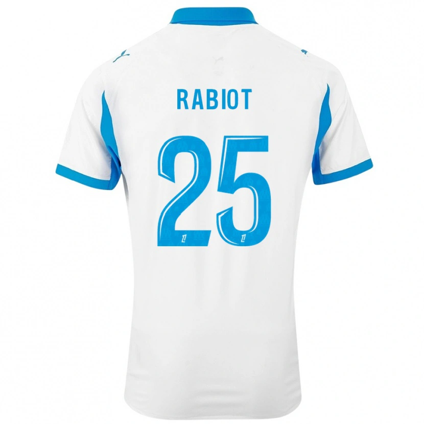 Danxen Mann Adrien Rabiot #25 Hvit Lyseblå Hjemmetrøye Drakt Trøye 2025/26 Skjorter T-Skjorte