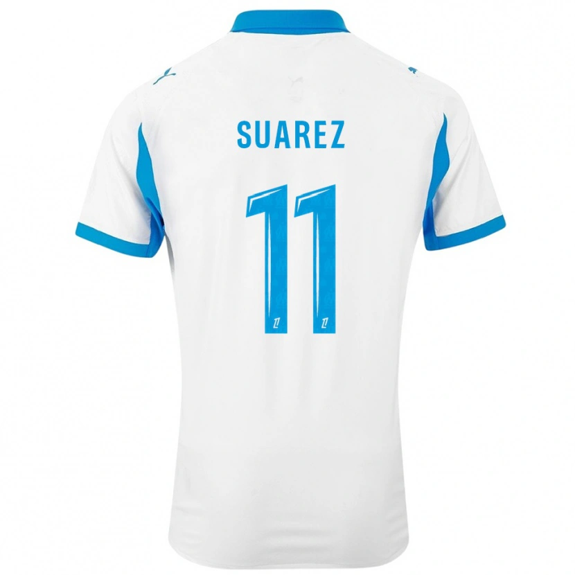 Danxen Mann Luis Suarez #11 Hvit Lyseblå Hjemmetrøye Drakt Trøye 2025/26 Skjorter T-Skjorte