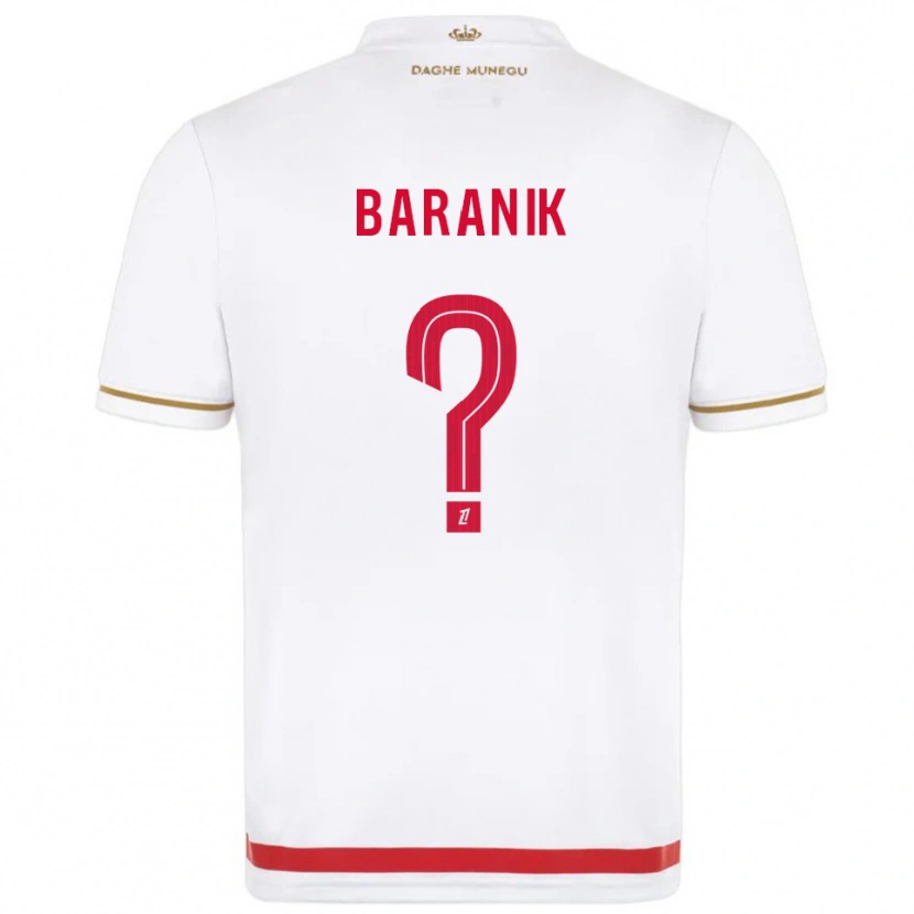Danxen Mann Florian Baranik #0 Rød Hvit Hjemmetrøye Drakt Trøye 2025/26 Skjorter T-Skjorte