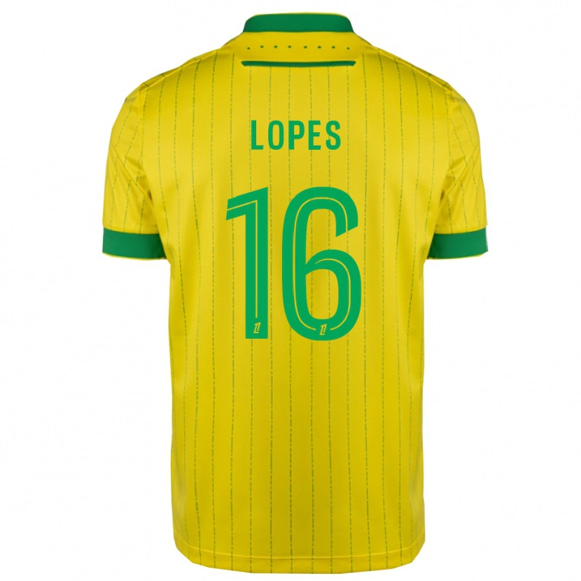 Danxen Mann Anthony Lopes #16 Gul Grønn Hjemmetrøye Drakt Trøye 2025/26 Skjorter T-Skjorte