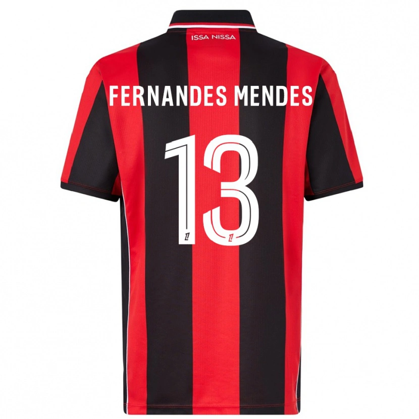 Danxen Mann Mathis Fernandes Mendes #13 Rød Svart Hjemmetrøye Drakt Trøye 2025/26 Skjorter T-Skjorte