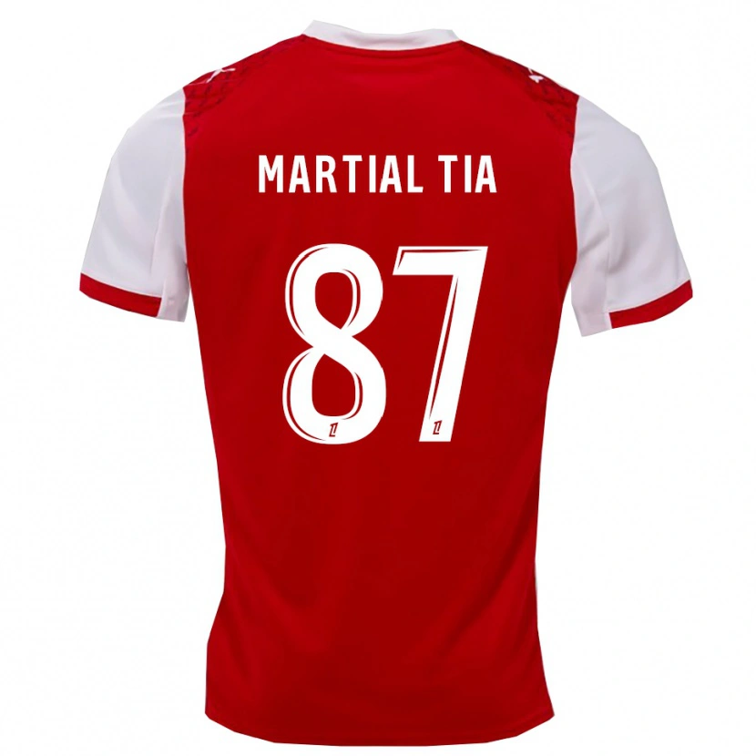 Danxen Mann Ange Martial Tia #87 Rød Hvit Hjemmetrøye Drakt Trøye 2025/26 Skjorter T-Skjorte