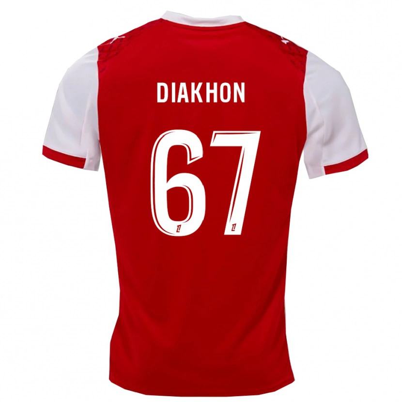 Danxen Mann Mamadou Diakhon #67 Rød Hvit Hjemmetrøye Drakt Trøye 2025/26 Skjorter T-Skjorte