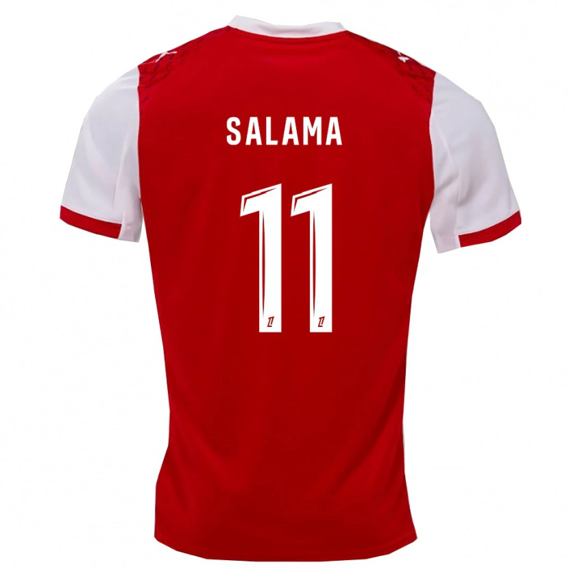 Danxen Mann Amine Salama #11 Rød Hvit Hjemmetrøye Drakt Trøye 2025/26 Skjorter T-Skjorte