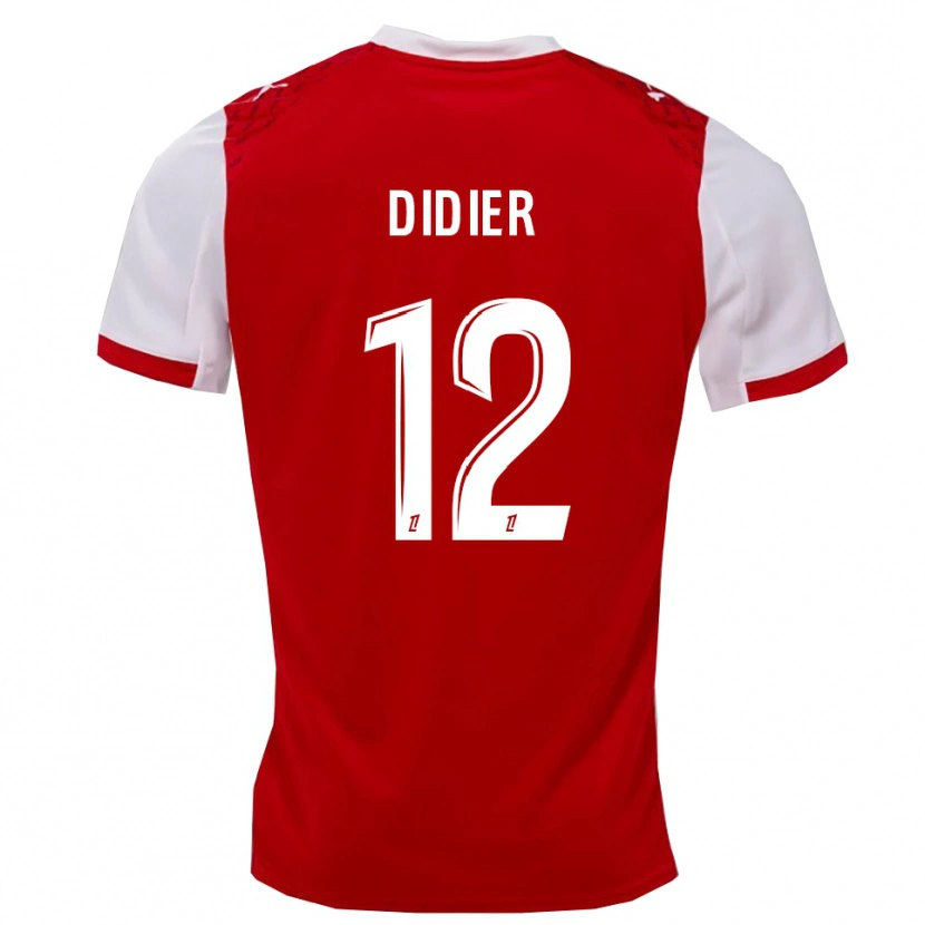 Danxen Mann Haïlé Didier #12 Rød Hvit Hjemmetrøye Drakt Trøye 2025/26 Skjorter T-Skjorte