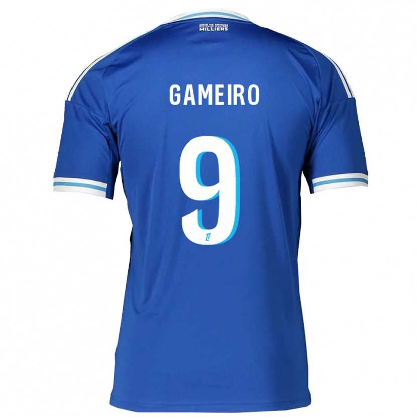 Danxen Mann Kévin Gameiro #9 Blå Hvit Hjemmetrøye Drakt Trøye 2025/26 Skjorter T-Skjorte