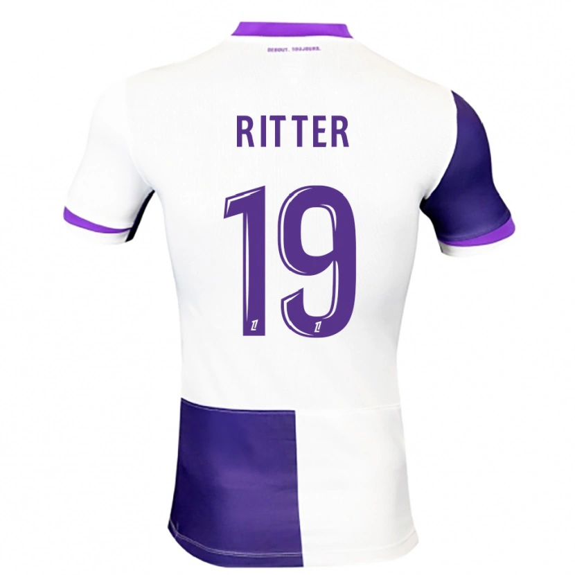 Danxen Mann Morgane Ritter #19 Lilla Hvit Hjemmetrøye Drakt Trøye 2025/26 Skjorter T-Skjorte