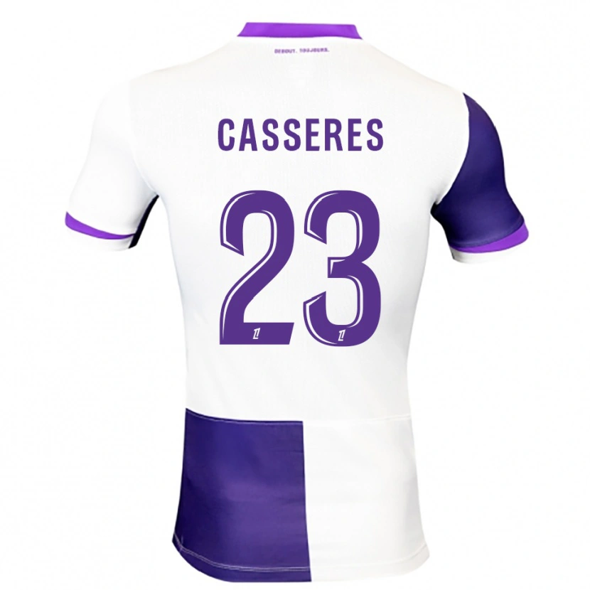 Danxen Mann Cristian Cásseres Jr. #23 Lilla Hvit Hjemmetrøye Drakt Trøye 2025/26 Skjorter T-Skjorte