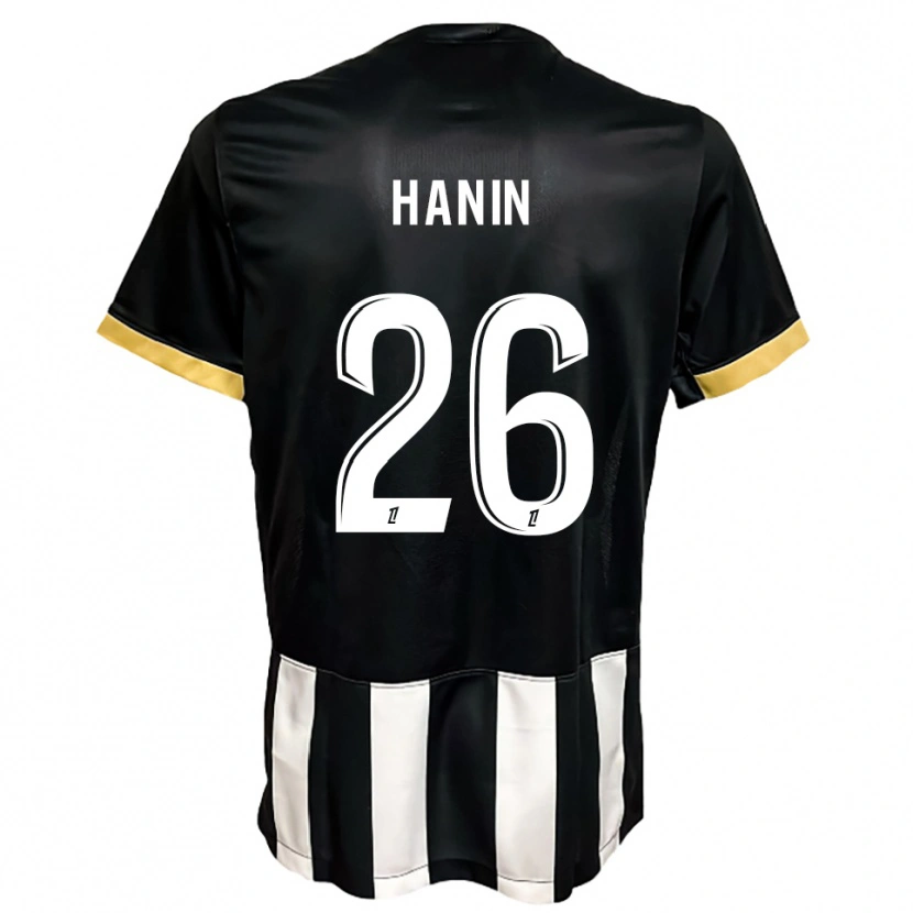 Danxen Mann Florent Hanin #26 Svart Hvit Hjemmetrøye Drakt Trøye 2025/26 Skjorter T-Skjorte