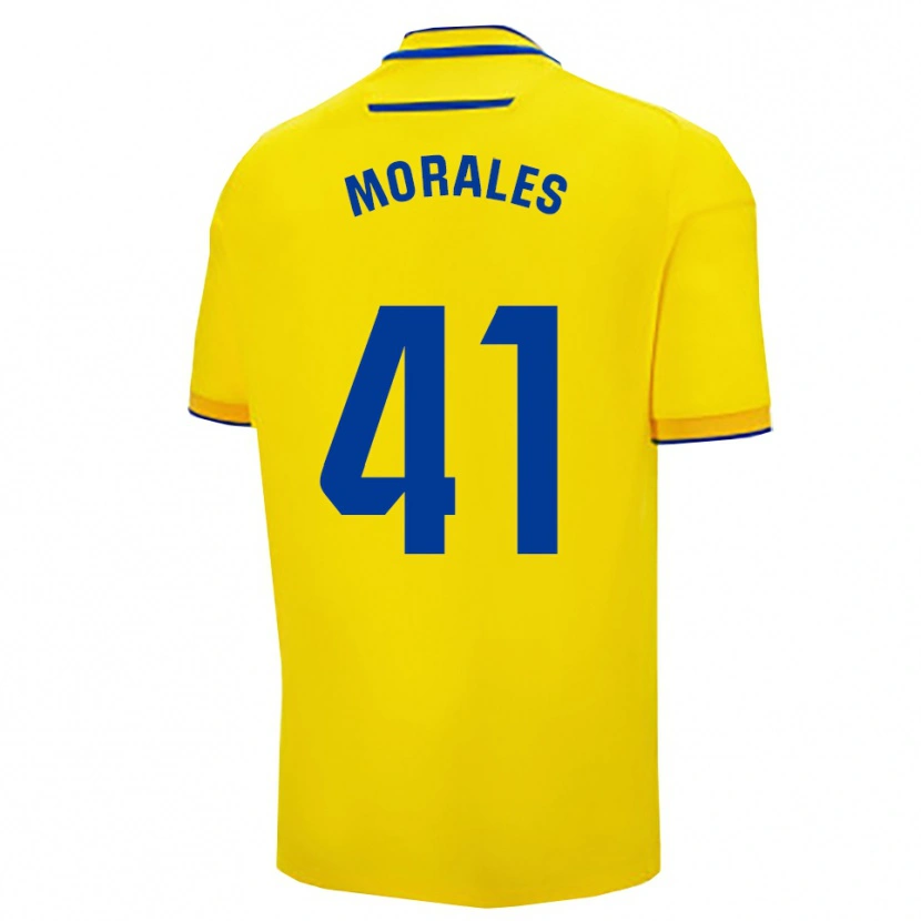 Danxen Mann Luis Morales #41 Gul Marineblå Hjemmetrøye Drakt Trøye 2025/26 Skjorter T-Skjorte
