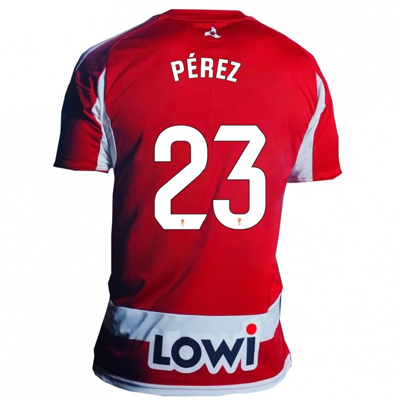 Danxen Mann Lucas Pérez #23 Rød Hvit Hjemmetrøye Drakt Trøye 2025/26 Skjorter T-Skjorte