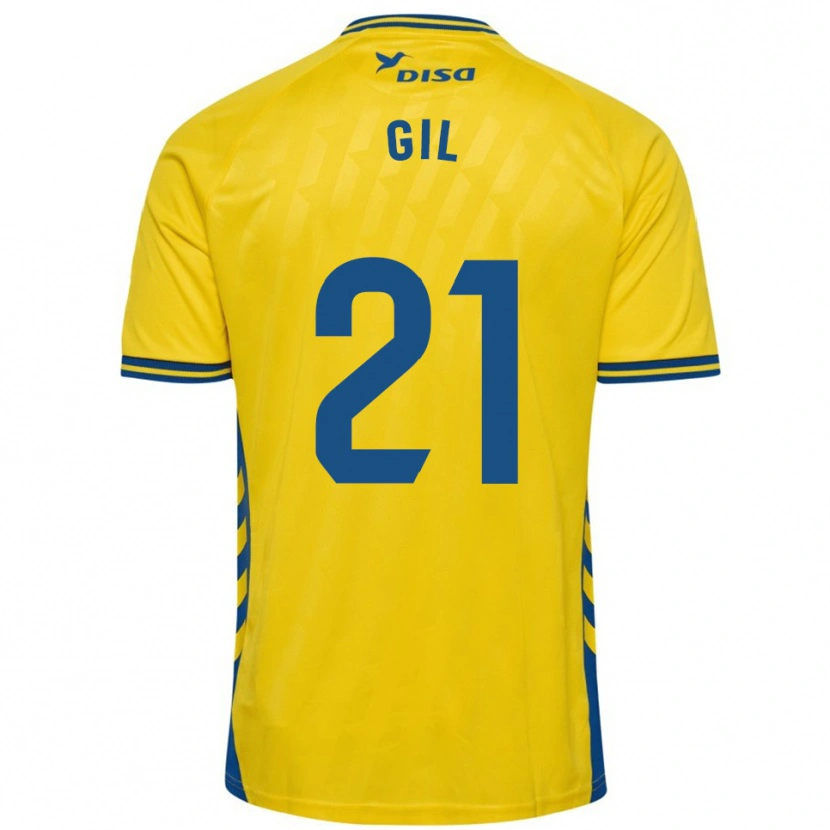 Danxen Mann Iván Gil #21 Gul Blå Hjemmetrøye Drakt Trøye 2025/26 Skjorter T-Skjorte