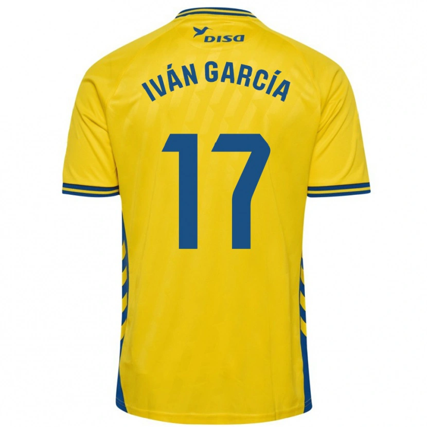 Danxen Mann Iván García #17 Gul Blå Hjemmetrøye Drakt Trøye 2025/26 Skjorter T-Skjorte
