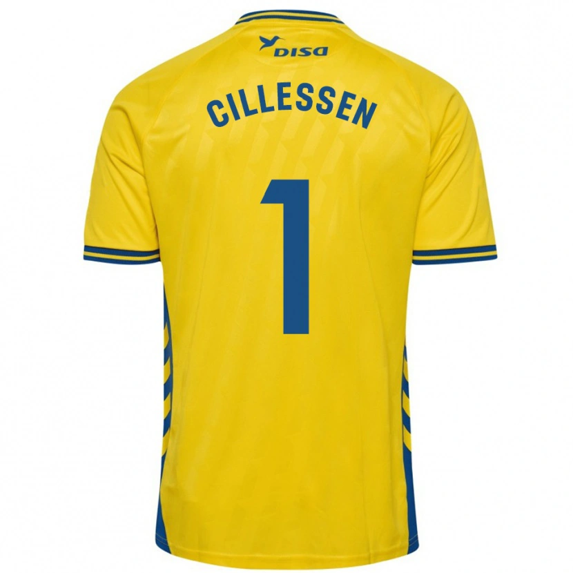 Danxen Mann Jasper Cillessen #1 Gul Blå Hjemmetrøye Drakt Trøye 2025/26 Skjorter T-Skjorte