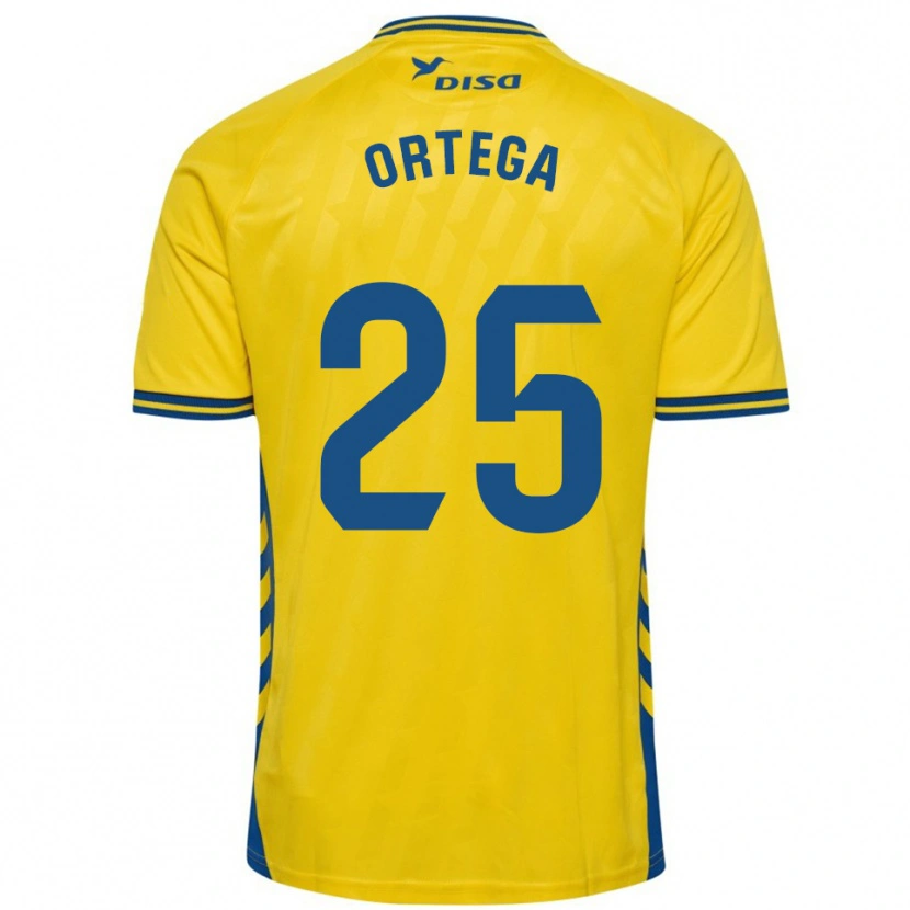 Danxen Mann Edián Ortega #25 Gul Blå Hjemmetrøye Drakt Trøye 2025/26 Skjorter T-Skjorte