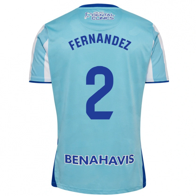 Danxen Mann Aron Neqach Fernández #2 Lyseblå Hvit Hjemmetrøye Drakt Trøye 2025/26 Skjorter T-Skjorte