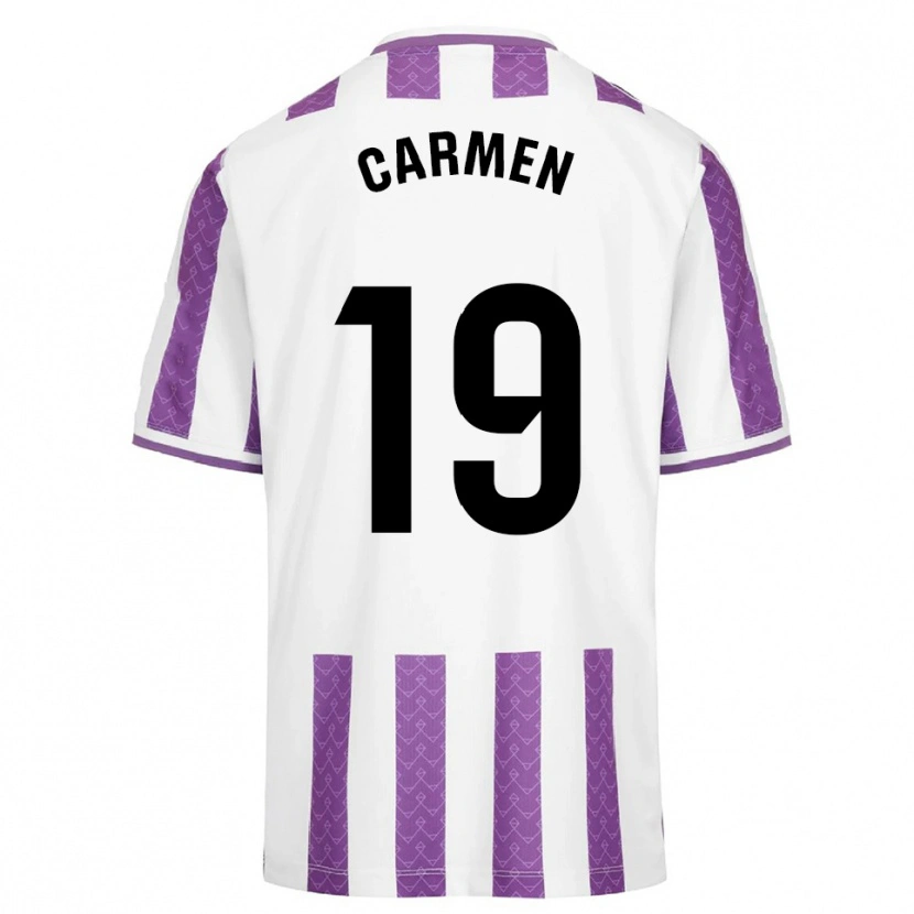 Danxen Mann Carmen García Morquecho #19 Lilla Hvit Hjemmetrøye Drakt Trøye 2025/26 Skjorter T-Skjorte