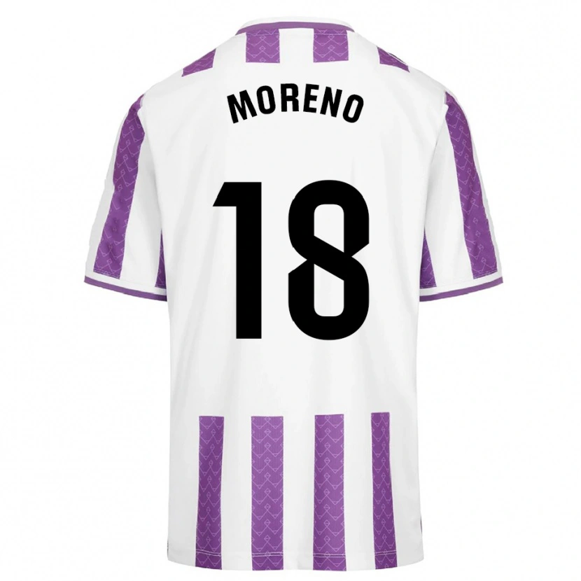 Danxen Mann Xavi Moreno #18 Lilla Hvit Hjemmetrøye Drakt Trøye 2025/26 Skjorter T-Skjorte