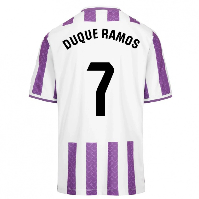 Danxen Mann Carmen Duque Ramos #7 Lilla Hvit Hjemmetrøye Drakt Trøye 2025/26 Skjorter T-Skjorte
