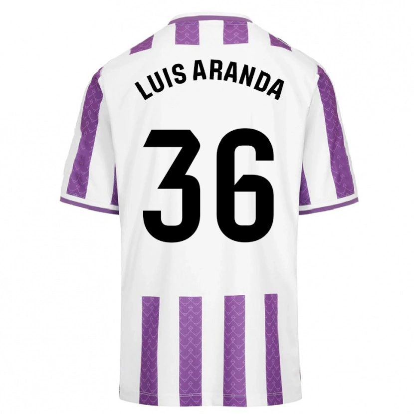 Danxen Mann José Luis Aranda #36 Lilla Hvit Hjemmetrøye Drakt Trøye 2025/26 Skjorter T-Skjorte