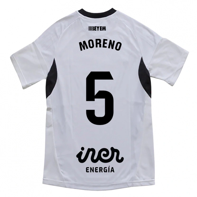 Danxen Mann Javi Moreno #5 Hvit Lilla Hjemmetrøye Drakt Trøye 2025/26 Skjorter T-Skjorte
