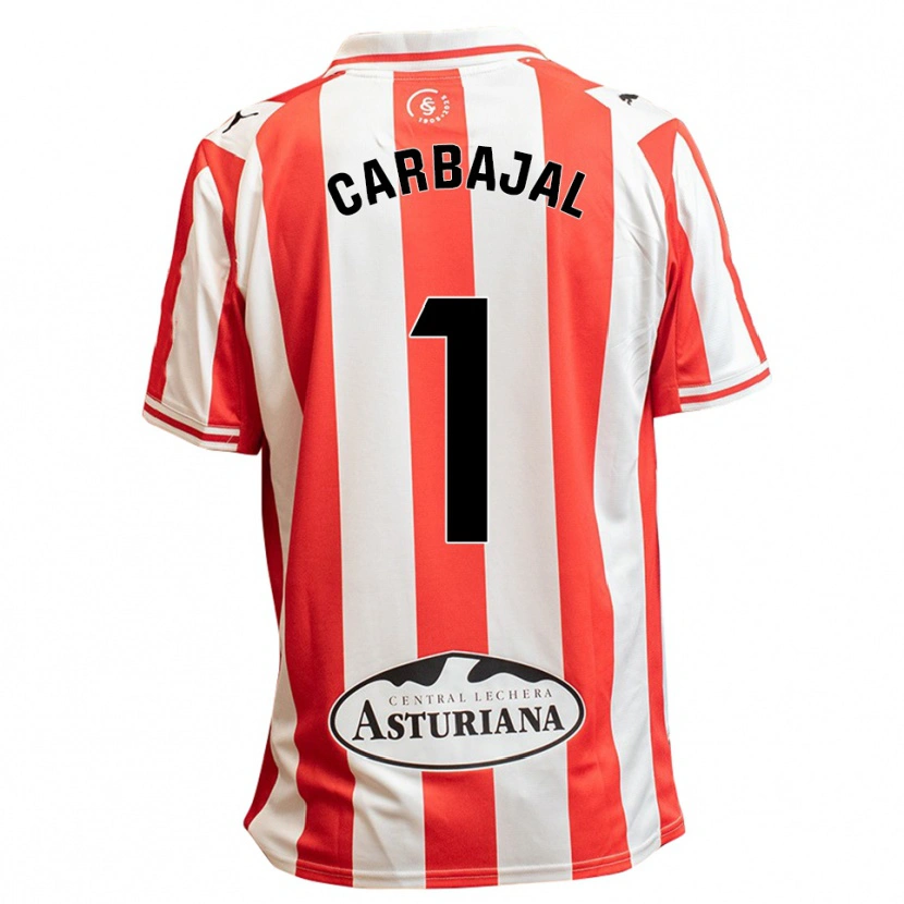 Danxen Mann Cristina Díaz Carbajal #1 Hvit Rød Hjemmetrøye Drakt Trøye 2025/26 Skjorter T-Skjorte