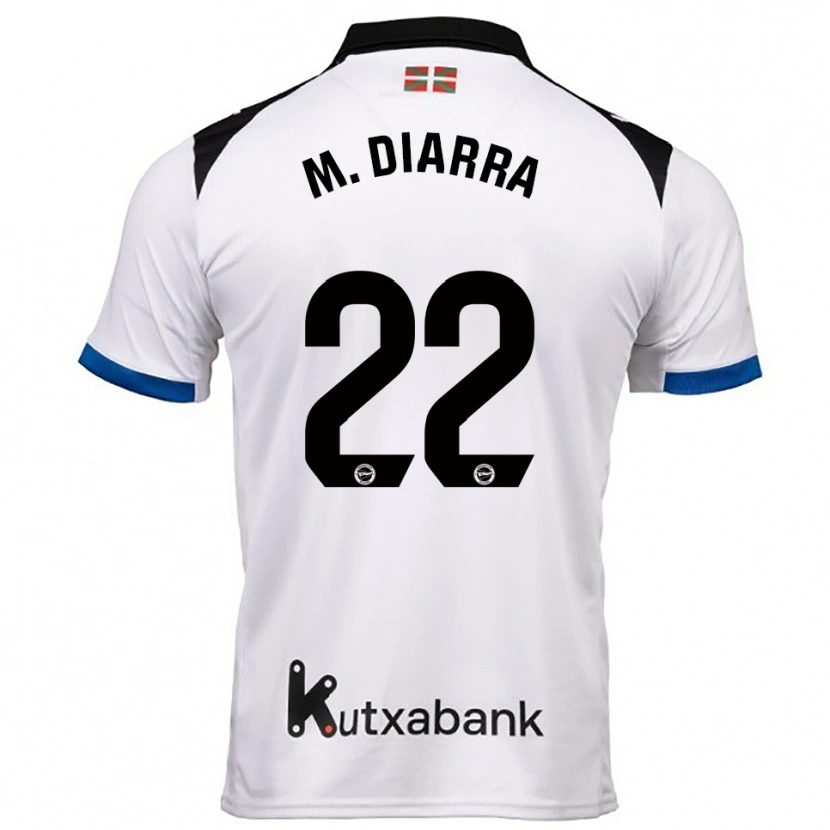 Danxen Mann Moussa Diarra #22 Hvit Blå Bortetrøye Drakt Trøye 2025/26 Skjorter T-Skjorte