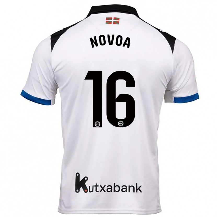 Danxen Mann Hugo Novoa #16 Hvit Blå Bortetrøye Drakt Trøye 2025/26 Skjorter T-Skjorte