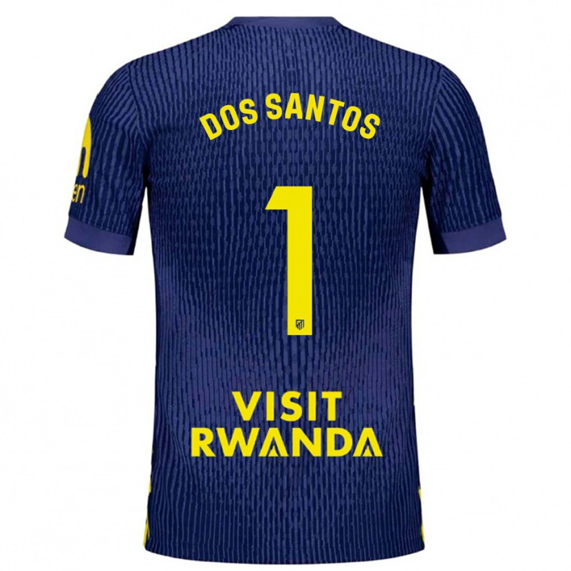 Danxen Mann Alex Dos Santos #1 Marineblå Gul Bortetrøye Drakt Trøye 2025/26 Skjorter T-Skjorte