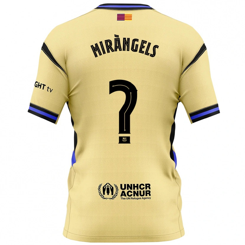 Danxen Mann Xavi Miràngels #0 Gul Svart Bortetrøye Drakt Trøye 2025/26 Skjorter T-Skjorte