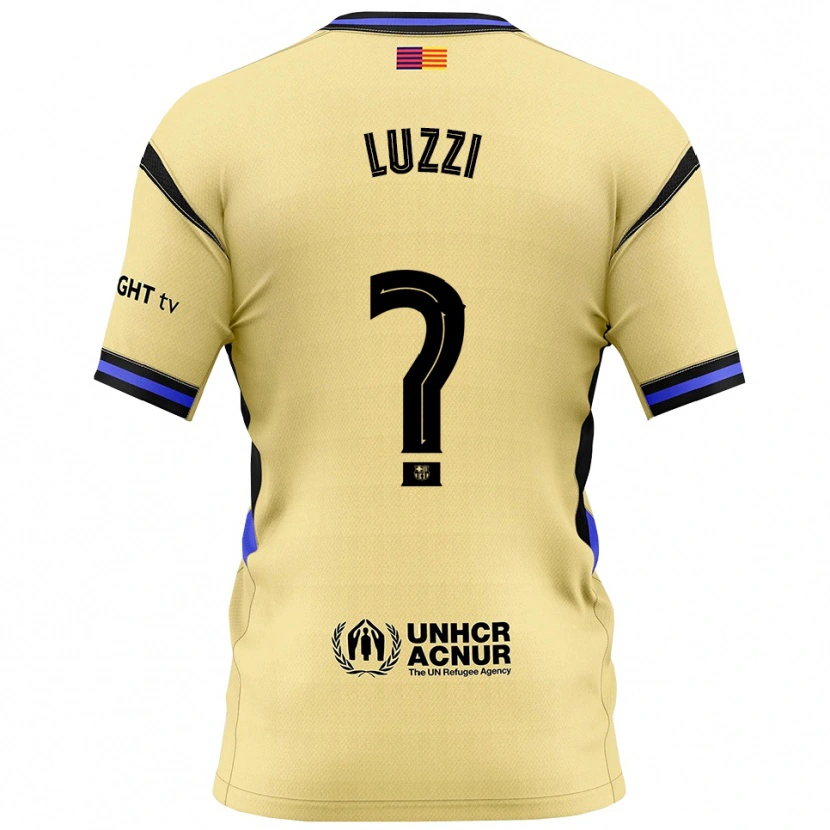 Danxen Mann Fabian Luzzi #0 Gul Svart Bortetrøye Drakt Trøye 2025/26 Skjorter T-Skjorte