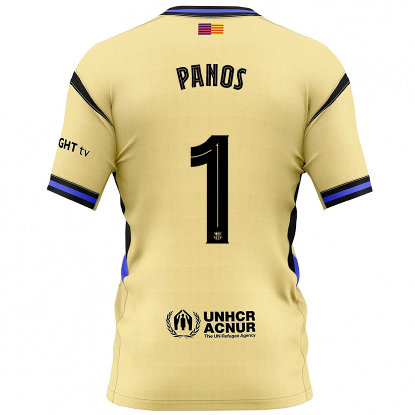 Danxen Mann Sandra Panos #1 Gul Svart Bortetrøye Drakt Trøye 2025/26 Skjorter T-Skjorte