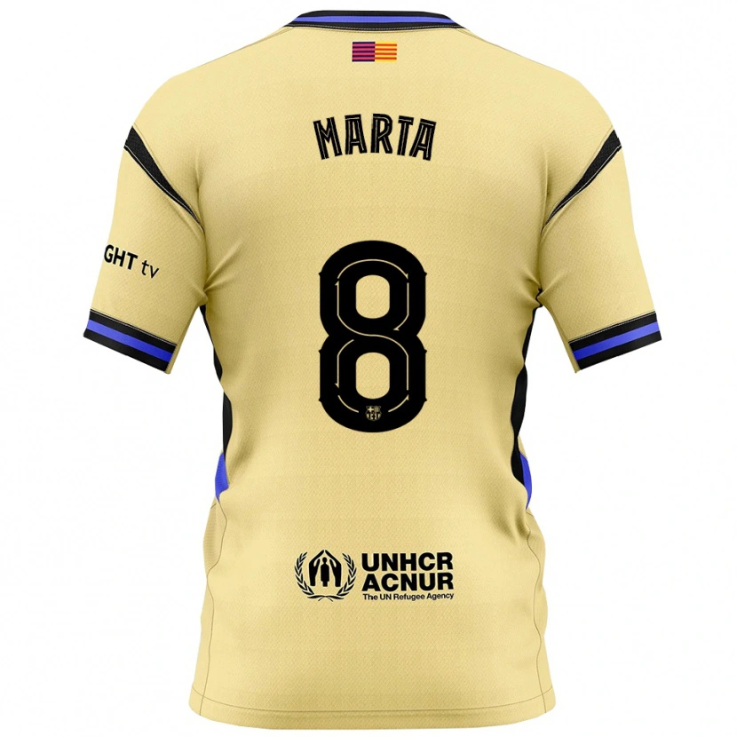 Danxen Mann Marta Torrejón #8 Gul Svart Bortetrøye Drakt Trøye 2025/26 Skjorter T-Skjorte