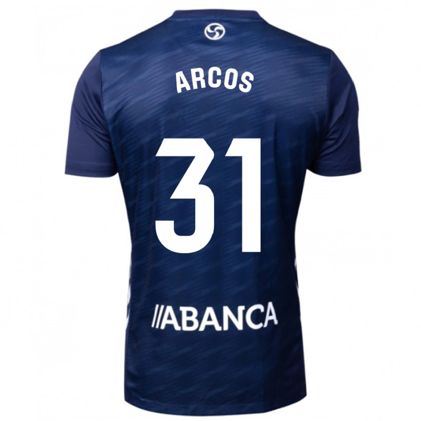 Danxen Mann Ángel Arcos #31 Marineblå Hvit Bortetrøye Drakt Trøye 2025/26 Skjorter T-Skjorte