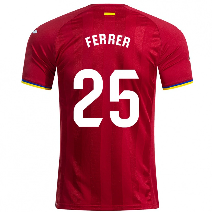 Danxen Mann Diego Ferrer #25 Rød Gul Blå Bortetrøye Drakt Trøye 2025/26 Skjorter T-Skjorte