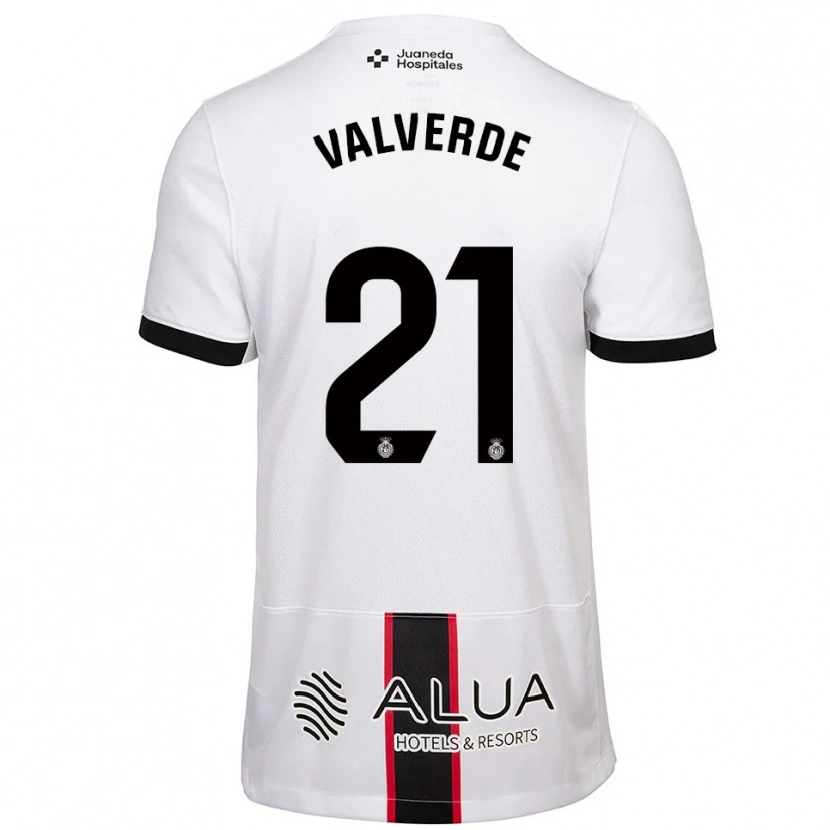 Danxen Mann David Valverde #21 Hvit Svart Bortetrøye Drakt Trøye 2025/26 Skjorter T-Skjorte
