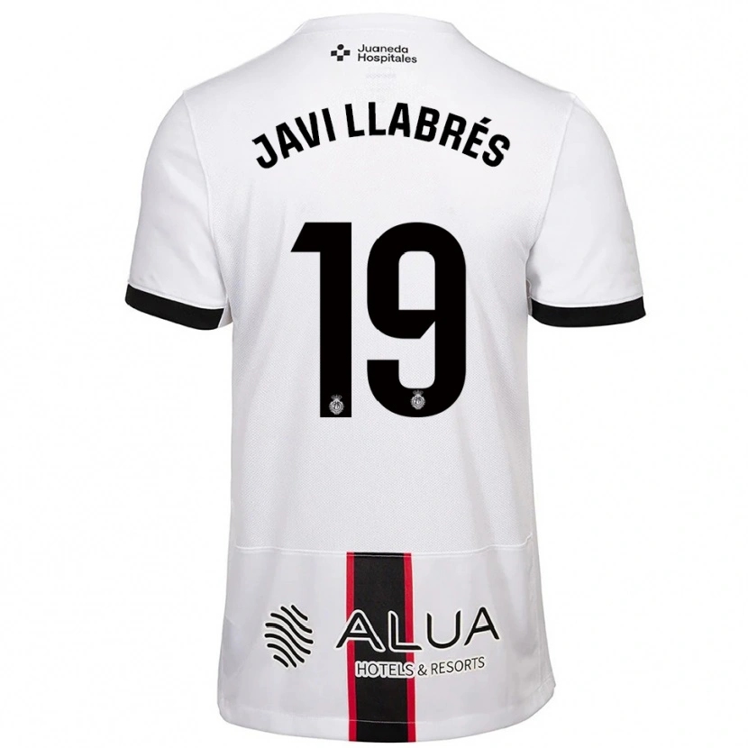 Danxen Mann Javi Llabrés #19 Hvit Svart Bortetrøye Drakt Trøye 2025/26 Skjorter T-Skjorte